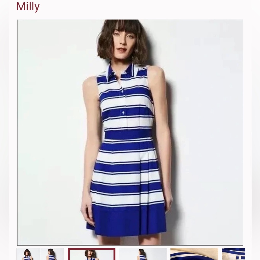 MILLY blue white stripe dress - Picture 14 of 14